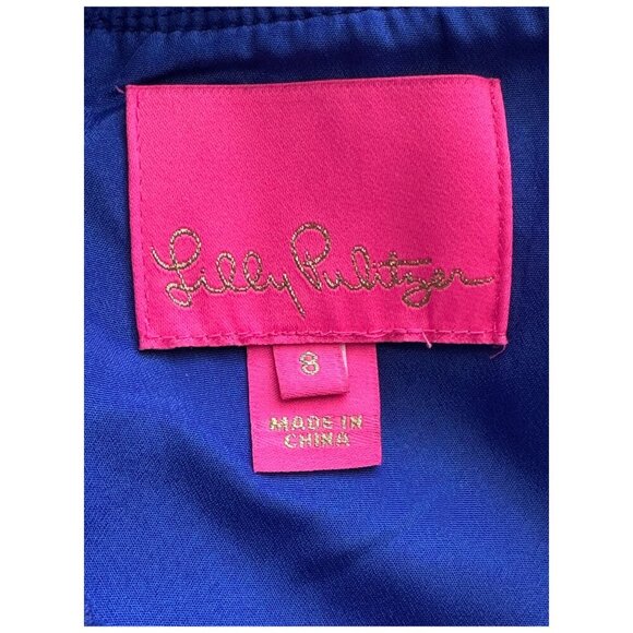 Lilly Pulitzer Amenna Dress Womens Size 8 in Royal Purple Style 000259 $198 - Picture 3 of 11